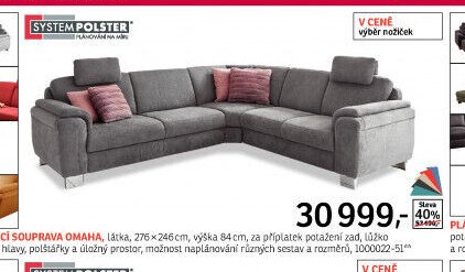 Plánovaná sedací souprava OMAHA
