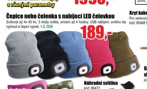 Čepice nebo čelenka s nabíjecí LED čelovkou - EVA.cz aktualniletaky.eu