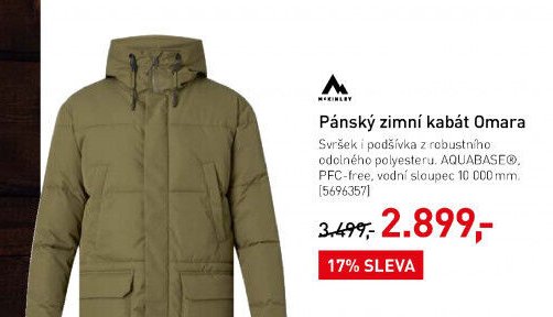 Pánský zimní kabát Omara