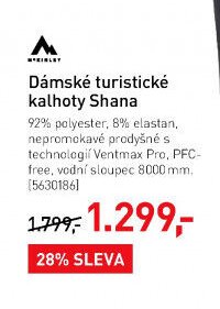 Dámské turistické kalhoty Shana