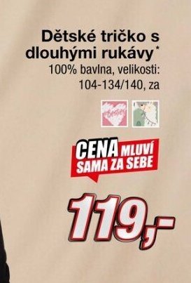 Dětské tričko s dlouhými rukávy