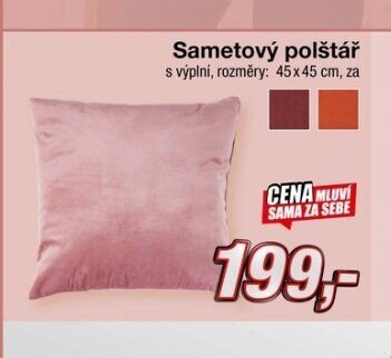 Sametový polštář