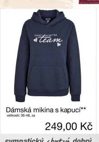 Dámská mikina s kapucí