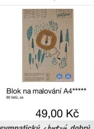 Blok na malování A4