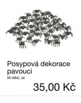 Posypová dekorace pavouci