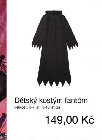 Dětský kostým fantóm