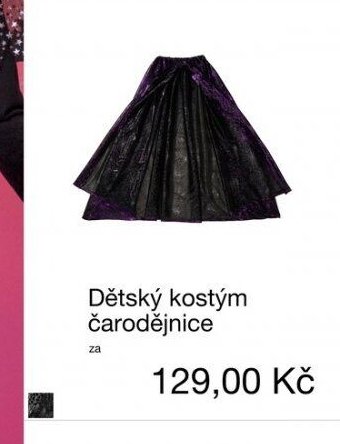 Dětský kostým čarodějnice