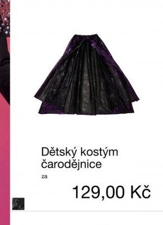 Dětský kostým čarodějnice