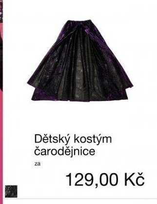 Dětský kostým čarodějnice