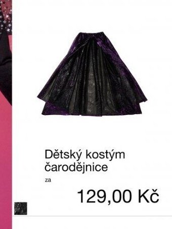 Dětský kostým čarodějnice