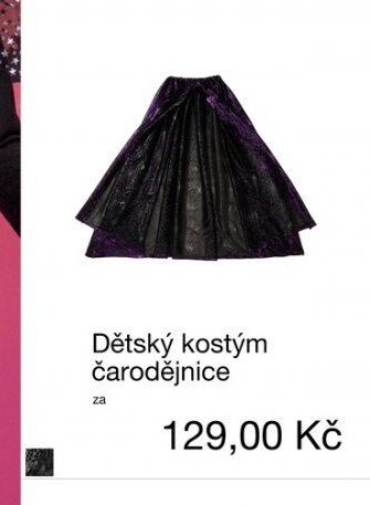 Dětský kostým čarodějnice