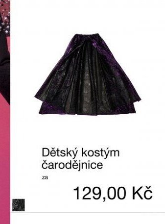 Dětský kostým čarodějnice