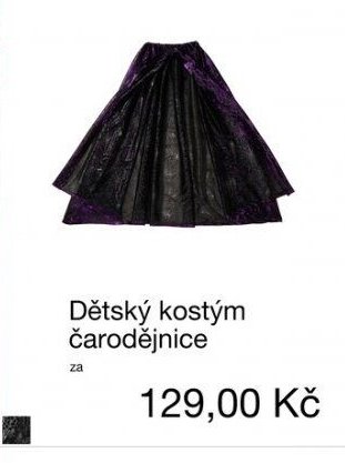 Dětský kostým čarodějnice