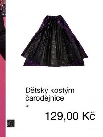 Dětský kostým čarodějnice