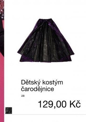 Dětský kostým čarodějnice