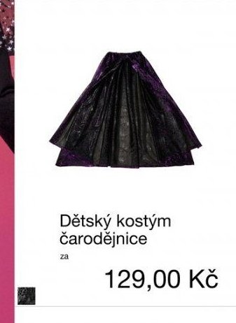 Dětský kostým čarodějnice
