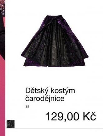 Dětský kostým čarodějnice