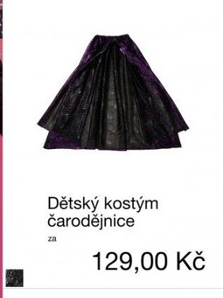 Dětský kostým čarodějnice
