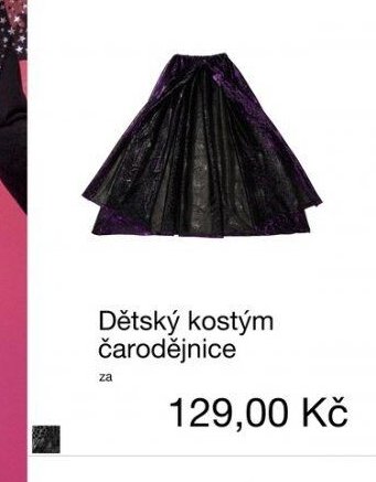 Dětský kostým čarodějnice