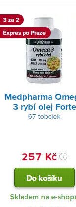Medpharma Omega 3 rybí olej Forte