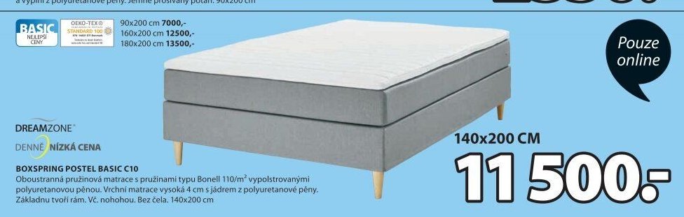 BOXSPRING POSTEL BASIC C10