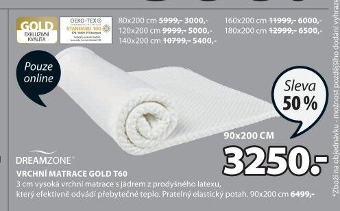 Vrchní matrace GOLD T60