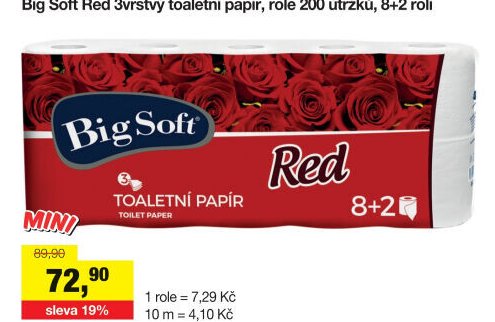 Big Soft Red 3vrstvý toaletní papír