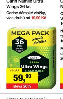 Carin Kamile Ultra Wings 36 ks