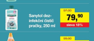Sanytol dezinfekční čistič pračky, 250 ml