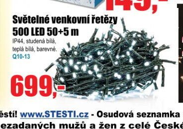 Světelné venkovní řetězy 500 LED 50+5 m - EVA.cz aktualniletaky.eu
