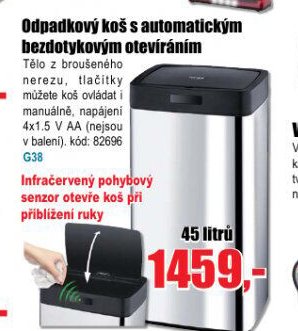 Odpadkový koš s automatickým bezdotykovým otevíráním - EVA.cz aktualniletaky.eu