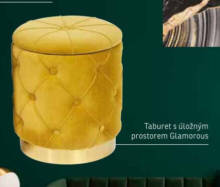 Taburet s úložným prostorem Glamorous