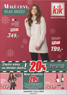 aktuální leták Kik textil 31.10.2022-14.11.2022