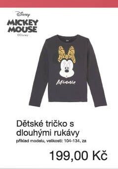 Dětské tričko s dlouhými rukávy