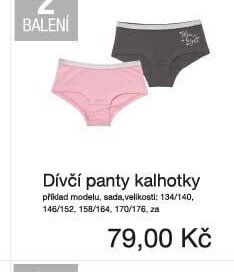 Dívčí panty kalhotky