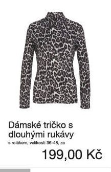 Dámské tričko s dlouhými rukávy