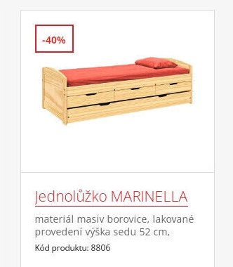 Jednolůžko MARINELLA - IDEA nábytek aktualniletaky.eu