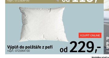 Výplň do polštáře z peří