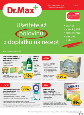 aktuální leták Dr. Max 1.11.2022-30.11.2022