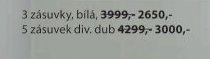 5 zásuvek div. dub