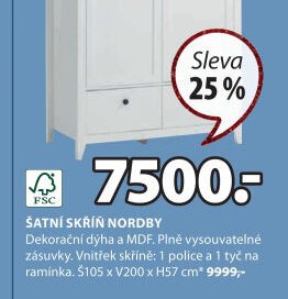 ŠATNÍ SKŘÍŇ NORDBY