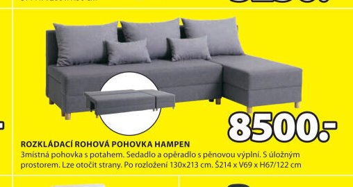 ROZKLÁDACÍ ROHOVÁ POHOVKA HAMPEN