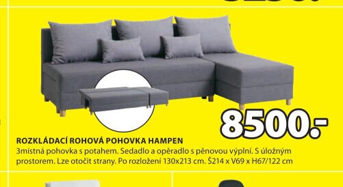 ROZKLÁDACÍ ROHOVÁ POHOVKA HAMPEN