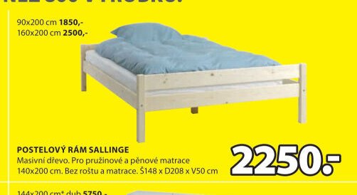 POSTELOVÝ RÁM SALLINGE