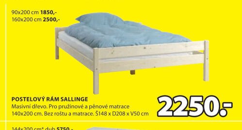 POSTELOVÝ RÁM SALLINGE