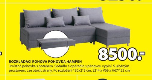 ROZKLÁDACÍ ROHOVÁ POHOVKA HAMPEN