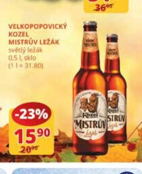 Velkopopovický Kozel Mistrův ležák