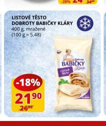 Listové těsto Dobroty Babičky Kláry