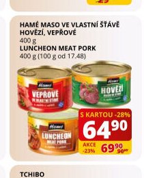 Hamé maso ve vlastní šťávě / Luncheon meat