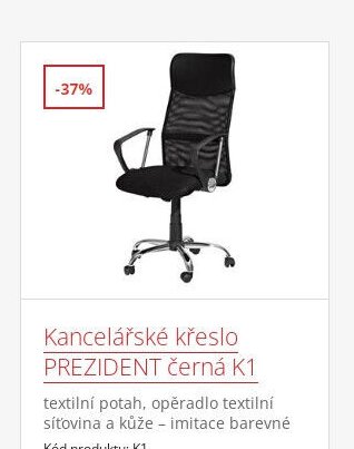 Kancelářské křeslo PREZIDENT černá K1